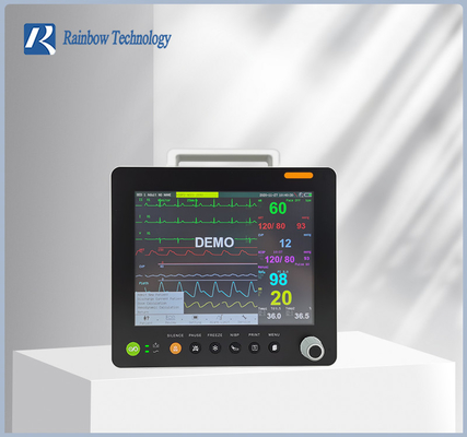 Modular Plug In ICU Vital Sign Monitor 15'' TFT 16 languages Patient Monitor Machine