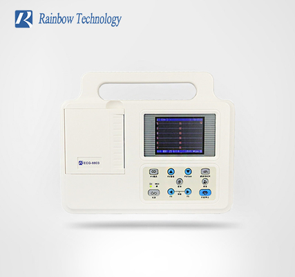 3.5 inch 12 channel Portable Ecg Machine With Printer For Patient