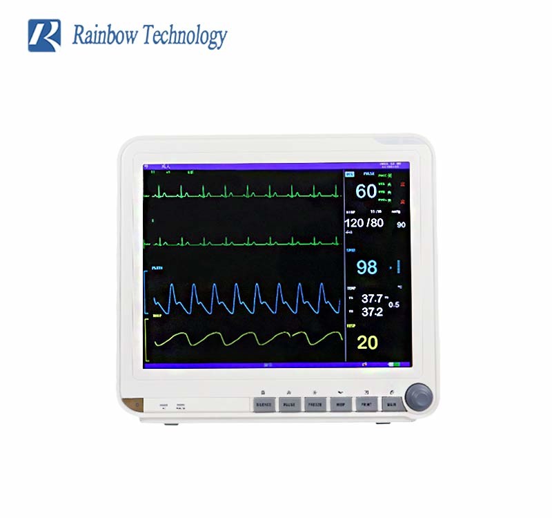 Medical Multi Parameter Patient Monitor With ECG/ HR/ RESP/ SPO2/ NIBP ...