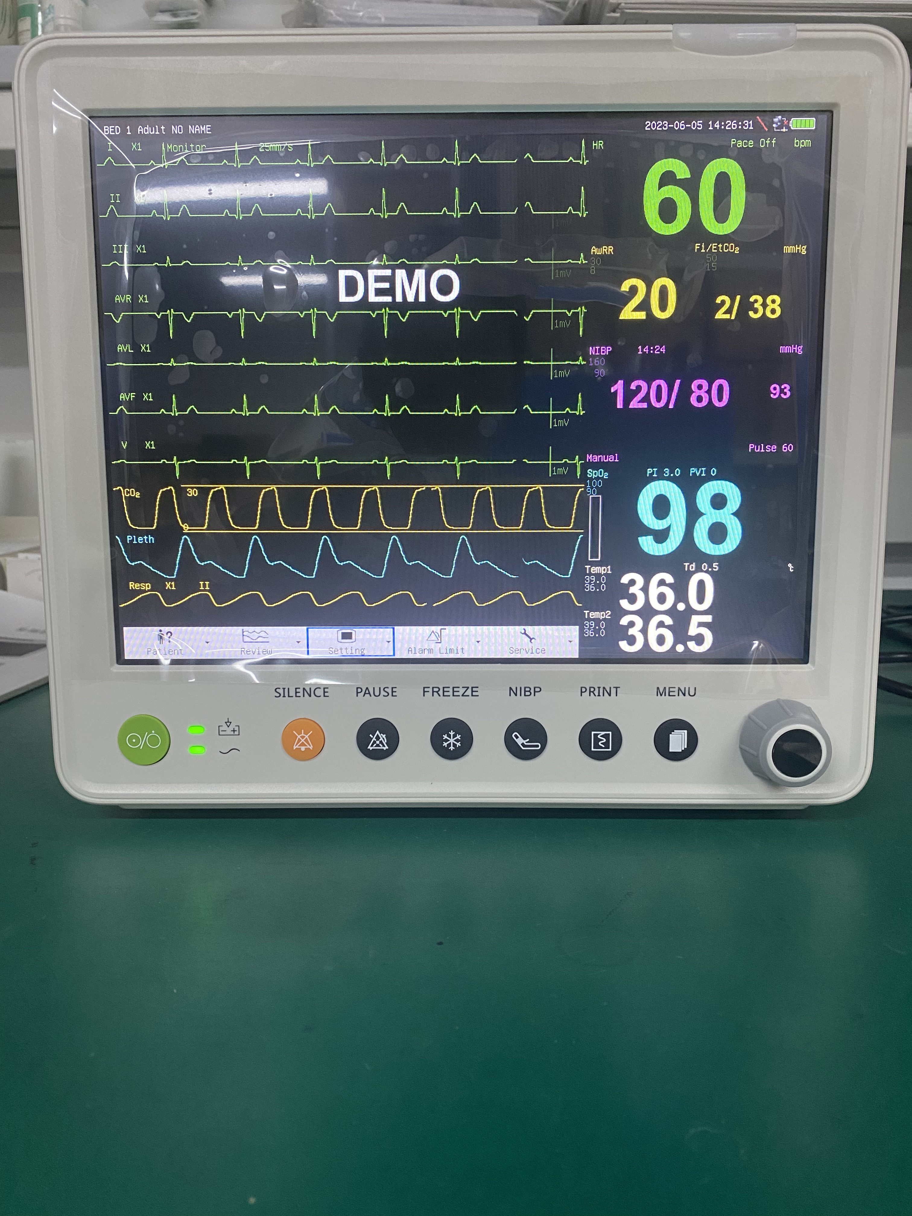 Hospital Equipment Medical 12.1 Inch Patient Monitor With CO2 ...
