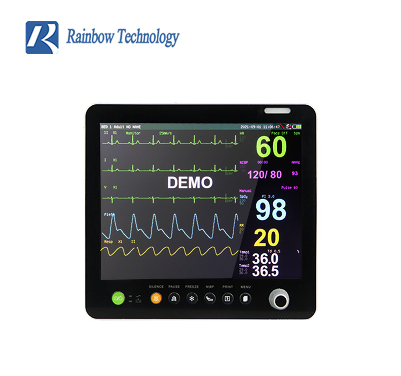 15 Inch Medical Vital Monitor 6 Parameter Patient Monitor For Icu ...