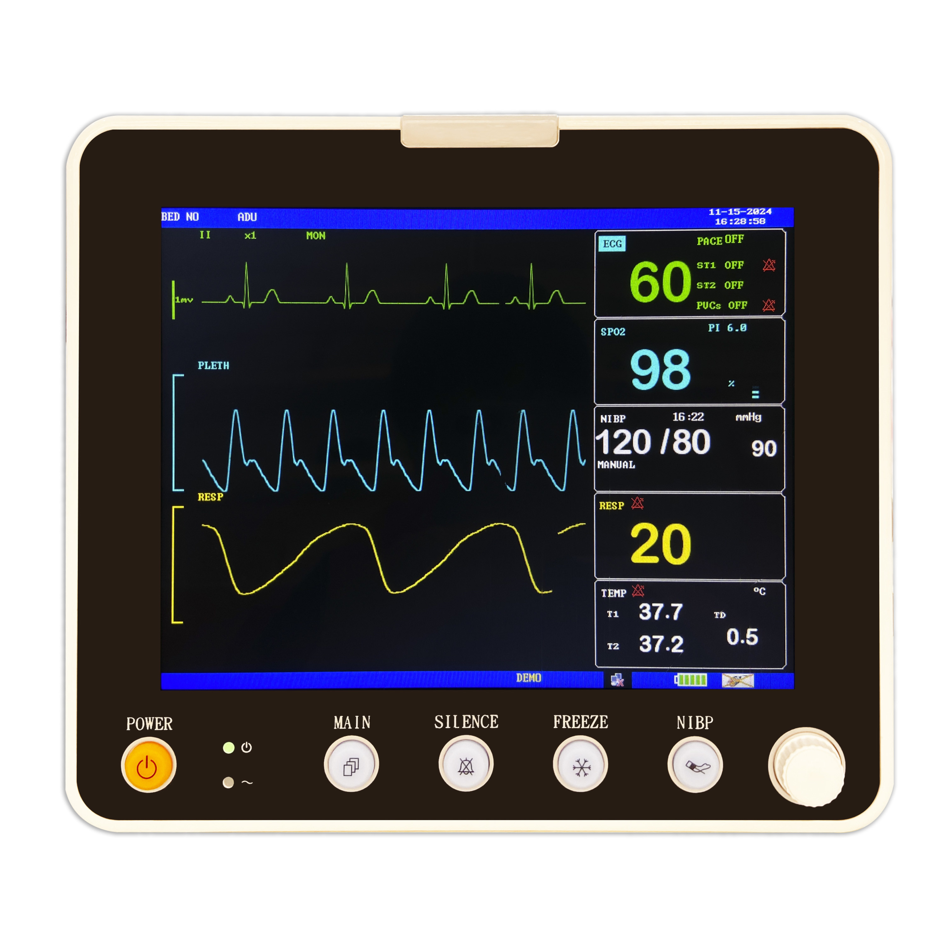 China manufacture PM-9000 Vital Signs 8 inch Patient Monitor