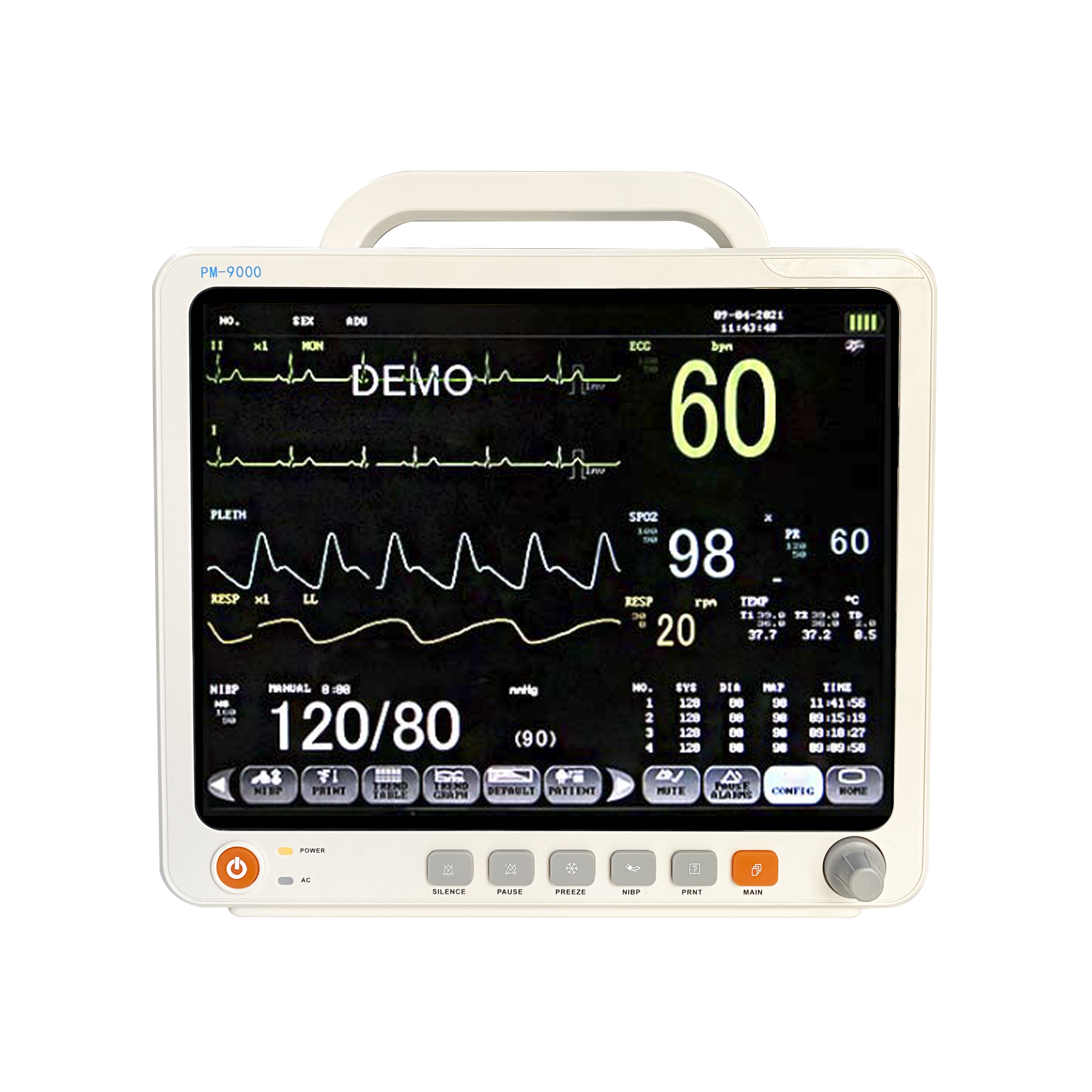 Multiparameter Touch Screen Patient Monitor Vital Signs Monitor for ...