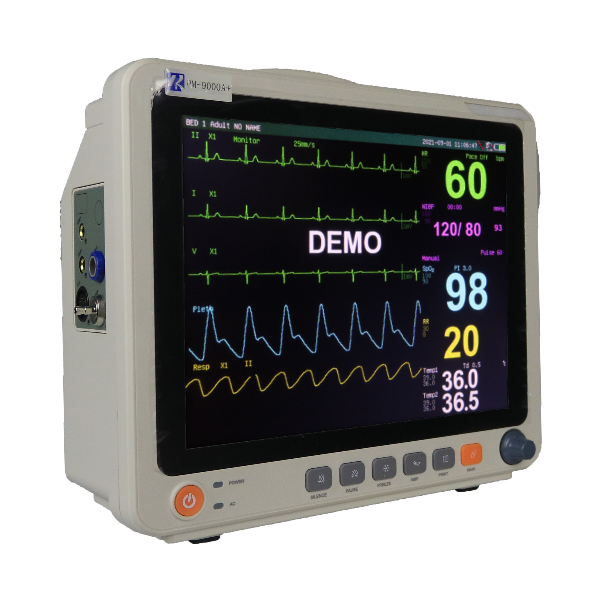 Portable 12.1 Inch Touch Screen Patient Monitor Multi Parameter Medical ...