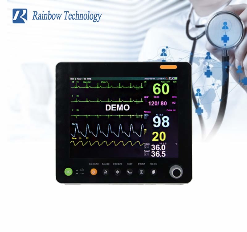 15 Inch Color TFT LCD Vital Signs ICU Multi Parameter Patient Monitor ...