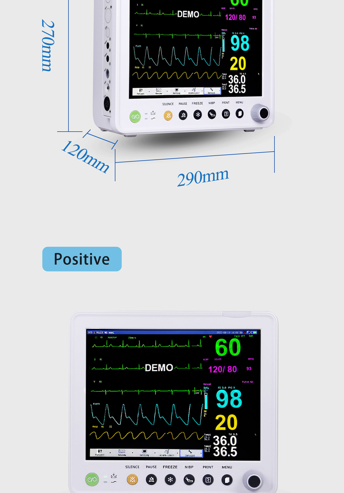 High Resolution Adult Multi Parameter Patient Monitor For Neonatal Pediatric