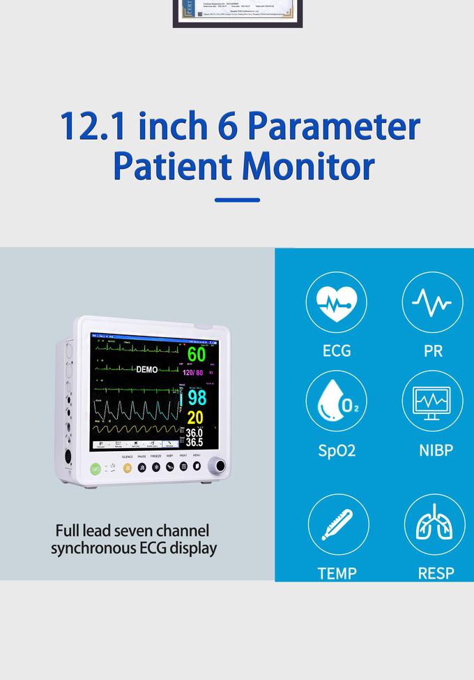 High Resolution Adult Multi Parameter Patient Monitor For Neonatal Pediatric