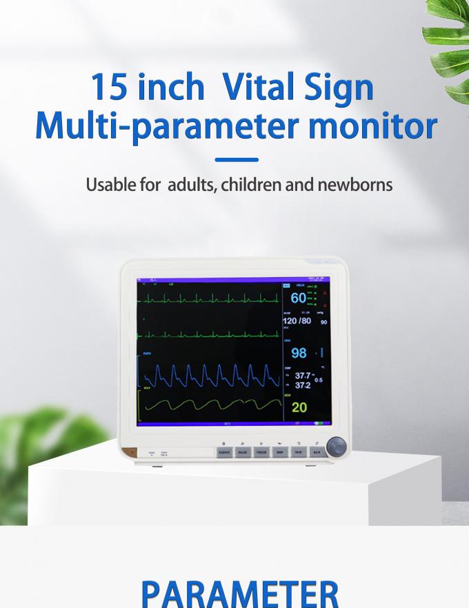 Hospital Big Fonts Multi Parameter Patient Monitor Vital Sign ...